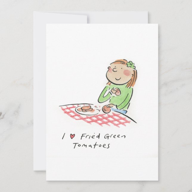 Convite Eu adoro Tomates Verdes Fried (Frente)