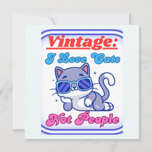 Convite Eu amo gatos, não pessoas