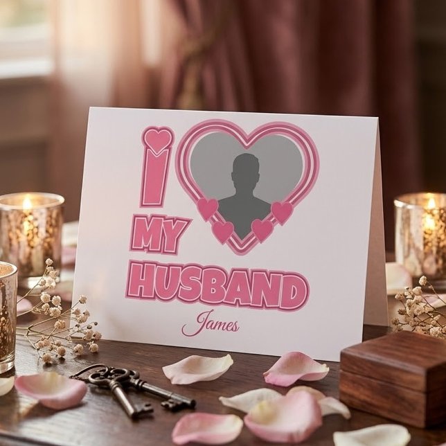 Convite Eu Amo Meu Marido Personalizado – Adicionar Foto e (Criador carregado)