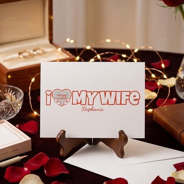 Convite Eu Amo Minha Esposa Personalizado – Adicionar Nome (Criador carregado)