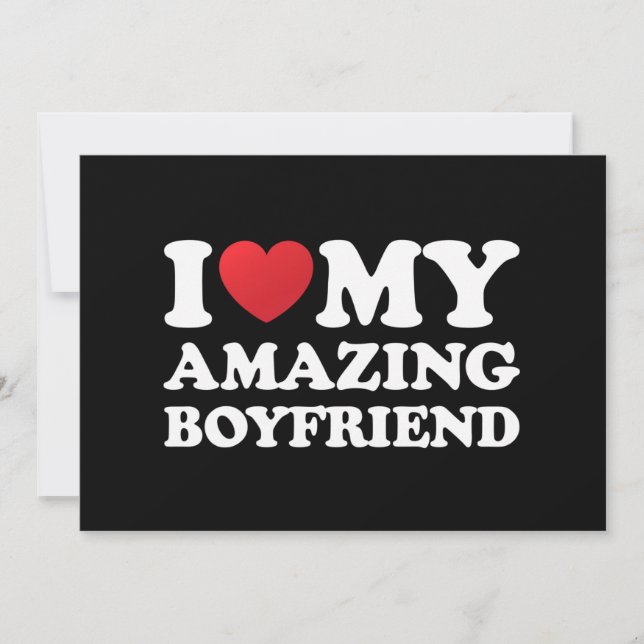 Convite Eu Amo Minha Namorado Incrível Eu Corto Meu Bf Que (Frente)