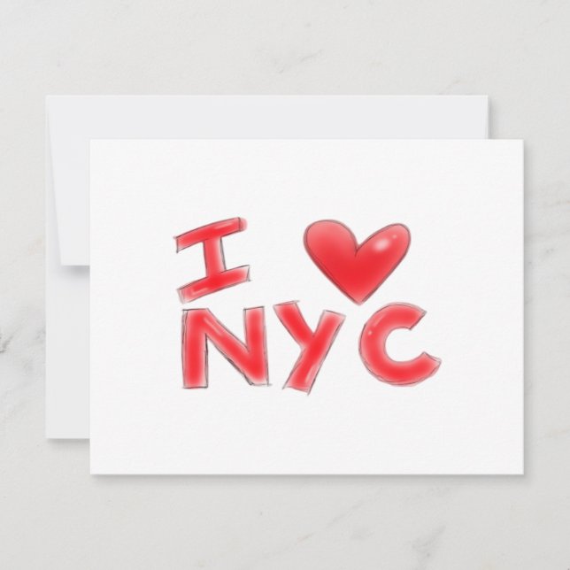 Convite Eu Amo NYC Clássico (Frente)