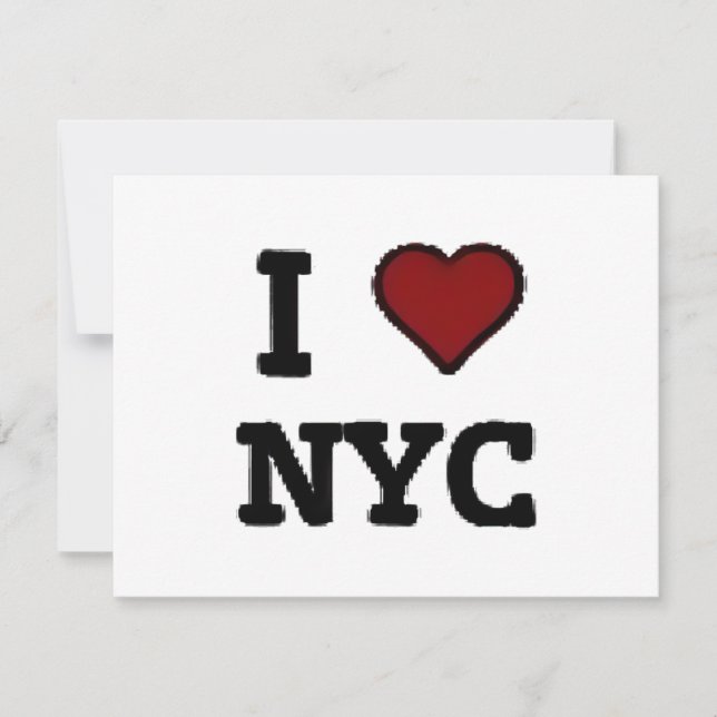 Convite Eu Amo NYC coração (Frente)