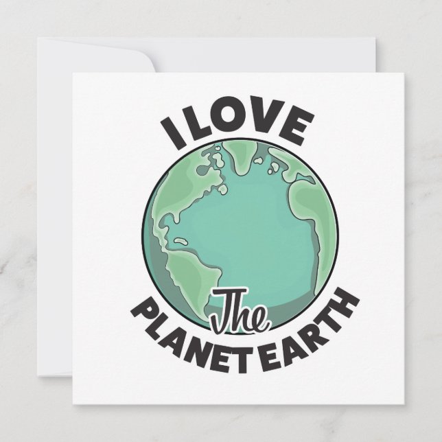 Convite Eu Amo O Planeta Terra (Frente)