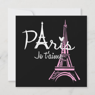 Convite Eu Amo Paris Eiffel Torre França Souvenir Francês
