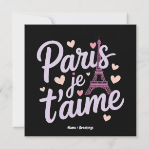 Convite Eu Amo Paris Je t'aime Torre Eiffel França Camiset