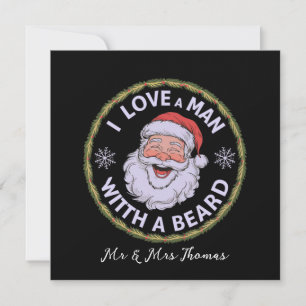 Convite Eu Amo um Homem com Barba Engraçado