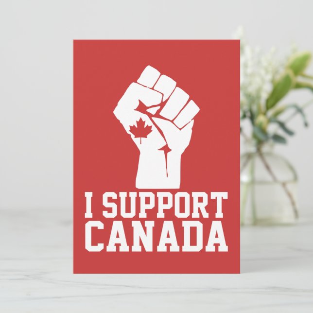 Convite Eu Apoio o Canadá - Orgulhoso Canadense (Em pé/Frente)