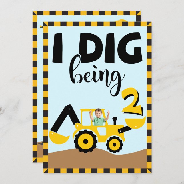 Convite Eu Canto Ser 2 Construção De Aniversário (Frente/Verso)