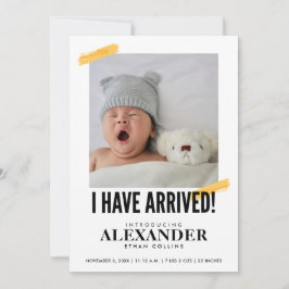 Convite Eu Cheguei Foto Moderna Nascimento