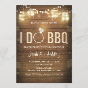 Convite Eu CHURRASCO Casais chás Festas de noivado Russo