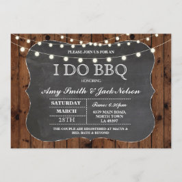 Convite Eu CHURRASCO Convidando Casais De Luzes Rústicas