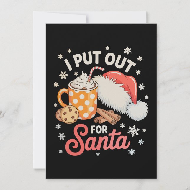 Convite Eu Coloco Para o Papai Noel Biscoitos Cacau Quente (Frente)