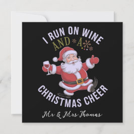 Convite Eu corro no vinho e no Natal