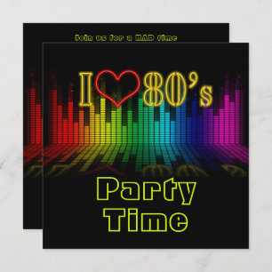 Convite Eu corto o aniversário do gráfico de ondas sonoras