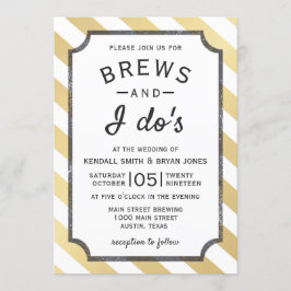 Convite Eu e o Brewery Theme Casamento