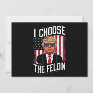 Convite Eu Escolho O Criminoso Engraçado Trump Eleição EUA
