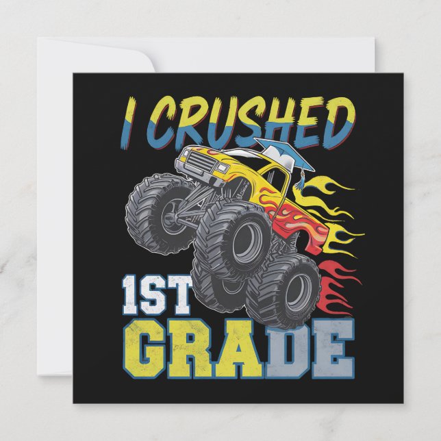 Convite Eu Esmagei A Graduação Do Monstro Da Classe 1rua. (Frente)