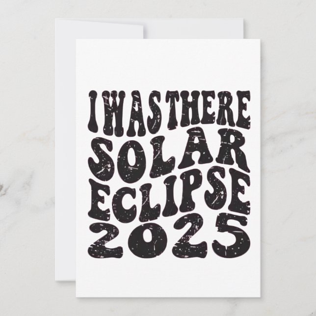 Convite Eu Estava Lá Eclipse Solar 2025 Eclipse Parcial (Frente)