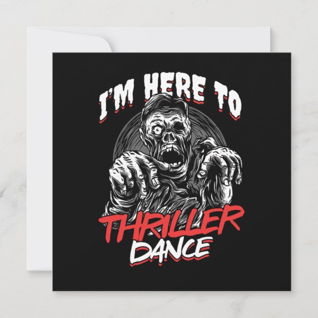 Convite Eu Estou Aqui Para O Thriller Dance Freaken Hallow (Frente)