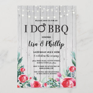 Convite Eu faço a festa de noivado que do CHURRASCO o anel