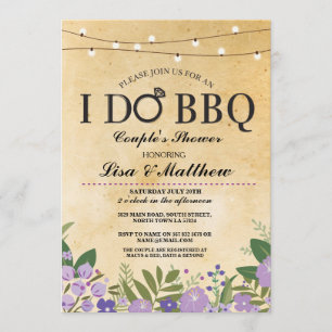 Convite EU FAÇO a luz do chá dos casais do CHURRASCO -