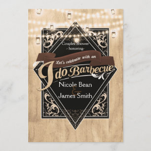 Convite EU FAÇO BARBECUE CHURRASCO madeira ocidental e Noi