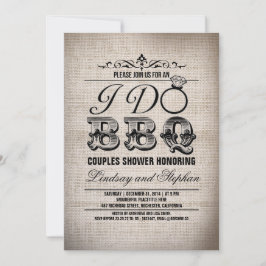 Convite Eu faço CHURRASCO de casais de toca chá