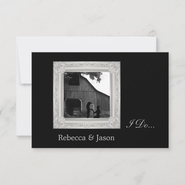 Convite Eu faço festa de noivado no oeste (Frente)