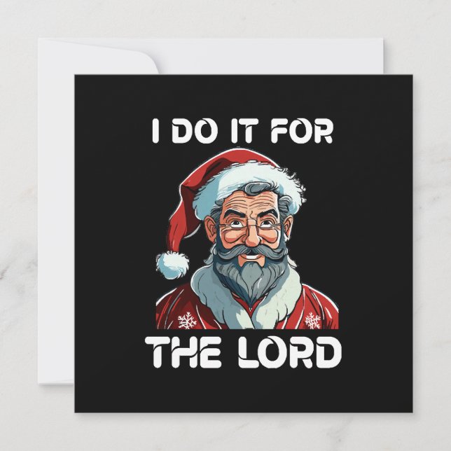 Convite Eu Faço Isso Pelo Senhor Presente De Natal Cristão (Frente)