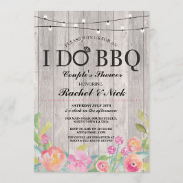 Convite EU FAÇO luzes que do chá dos casais do CHURRASCO