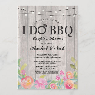 Convite EU FAÇO luzes que do chá dos casais do CHURRASCO