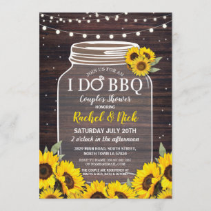 Convite EU FAÇO o chá do girassol dos casais do CHURRASC