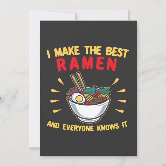 Convite Eu faço o melhor Ramen e todo mundo sabe disso (Frente)