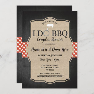 Convite EU FAÇO o noivado que do chá do casal do CHURRASCO