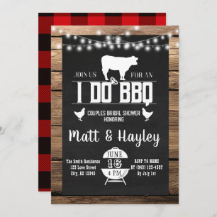 Convite Eu faço quadro de madeira do Chá do CHURRASCO do C