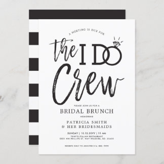 Convite Eu faço tripulação | Bridal Crew Brunch