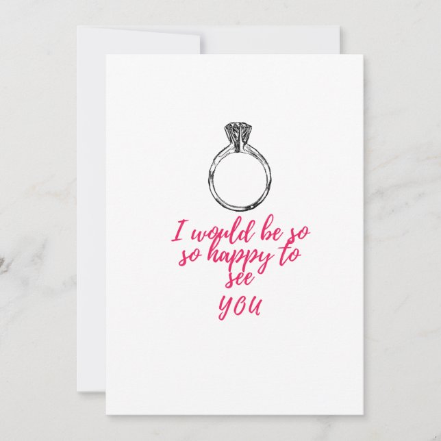 Convite Eu ficaria tão feliz em ver você (Frente)