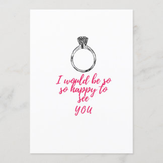 Convite Eu ficaria tão feliz em ver você