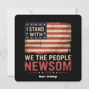 Convite Eu fico com Gavin Newsom Supporter Unite