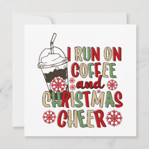 Convite Eu Funciono Com Café e Alegria de Natal
