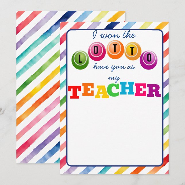 Convite Eu ganhei o Lotto tendo você como nosso porteiro d (Frente/Verso)