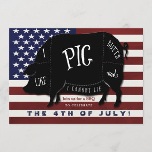 Convite Eu gosto de bumbuns do porco e eu não posso