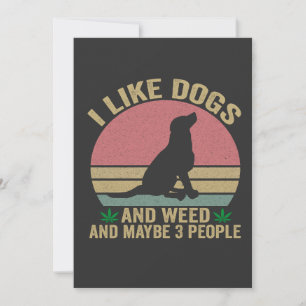 Convite Eu gosto de cães e maconha E talvez 3 pessoas vint