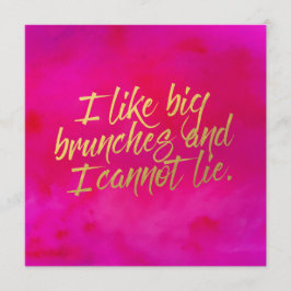 Convite Eu Gosto De Grandes Brunches De Papel De Shimmer D