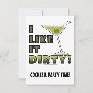 Convite EU GOSTO DELA! Humor de Cocktail Dirty Martini