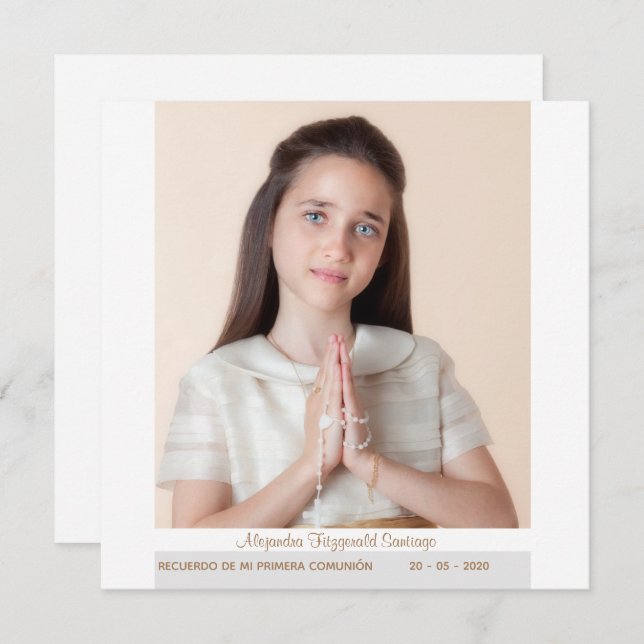 Convite Eu Me Lembro Da Minha Primeira Abstrato De Comunhã (Frente/Verso)