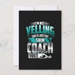 Convite Eu Não Estou Gritando Natação Treinador Voz Eng