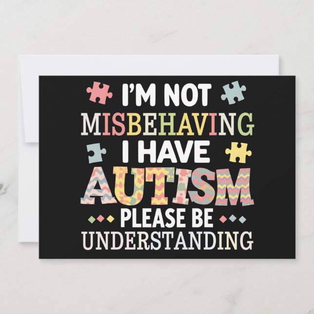 Convite Eu não estou me comportando mal Eu tenho consciênc (Frente)