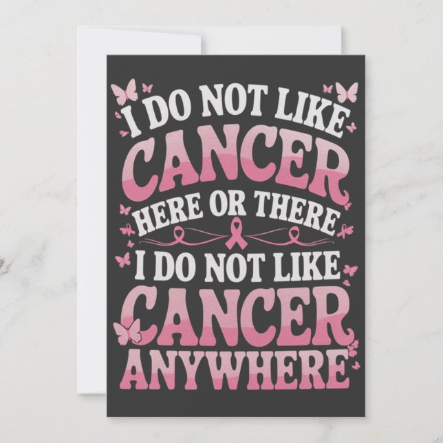 Convite Eu Não Gosto De Cancer Aqui Ou Lá (Frente)